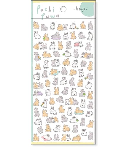 Amazon.co.jp: SAIEN日本製フレークシール うさぎとスイーツH103mm